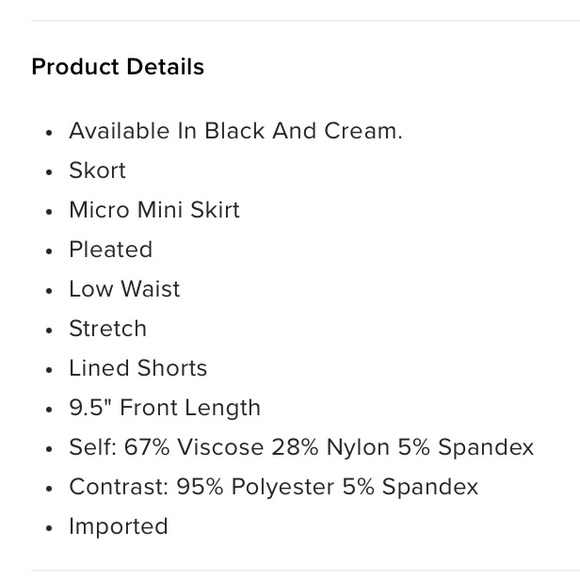 Fashionova cream pleated skort - Picture 8 of 8